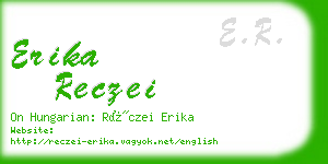 erika reczei business card